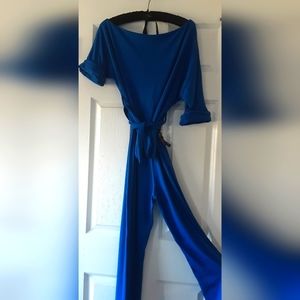 JUMPSUIT ASYMMETRICAL ON/OFF SHOULDER XL